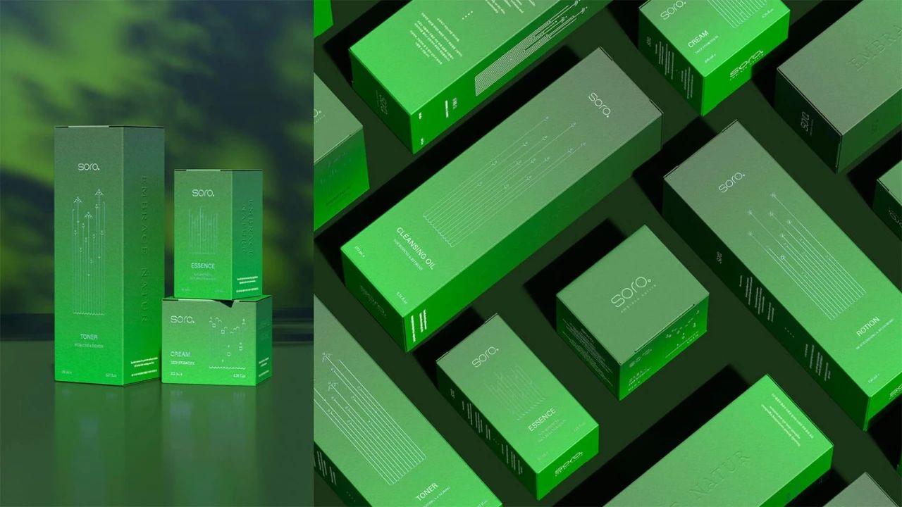 设计与自然的完美融合，Soro护肤品设计