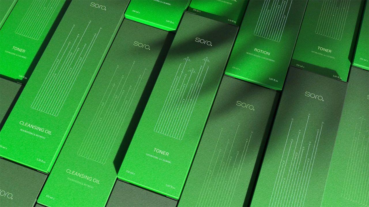 设计与自然的完美融合，Soro护肤品设计