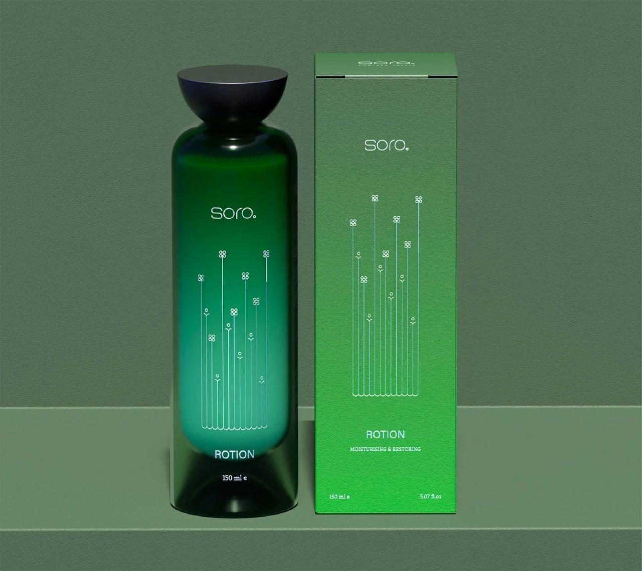 设计与自然的完美融合，Soro护肤品设计