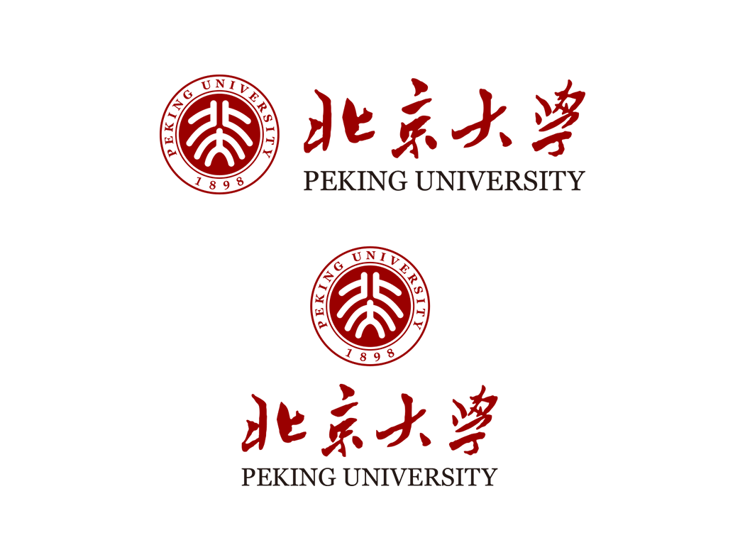 北京大学校徽logo免抠PNG(白色版和彩色版)ai,SVG矢量素材