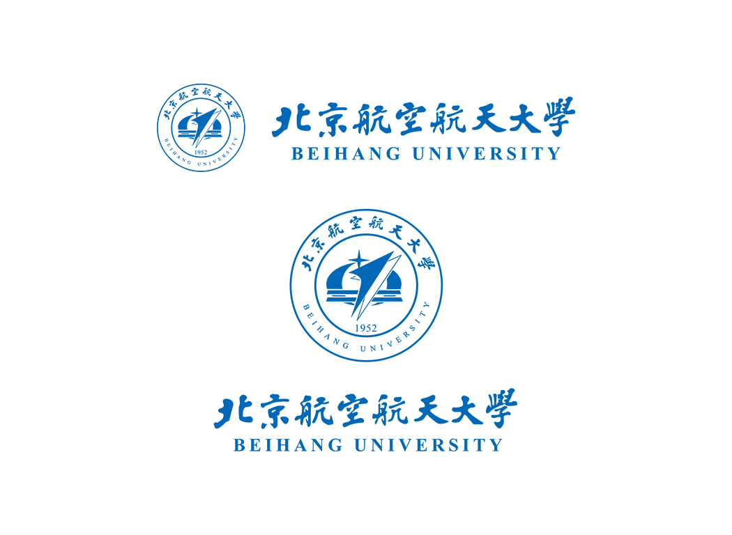 北京航空航天大学校徽logo免抠PNG(白色版和彩色版)ai,SVG矢量素材