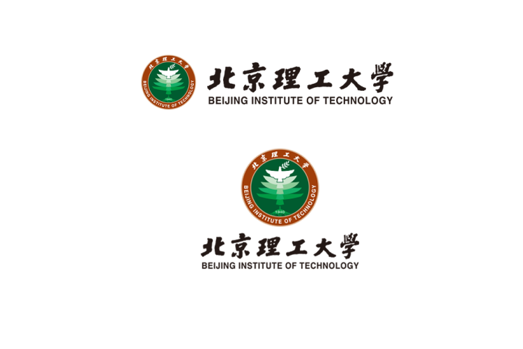 北京理工大学校徽logo免抠PNG(白色版和彩色版)ai,SVG矢量素材