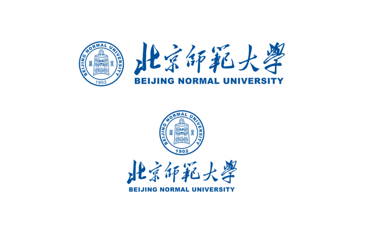 北京师范大学校徽logo免抠PNG(白色版和彩色版)ai,SVG矢量素材