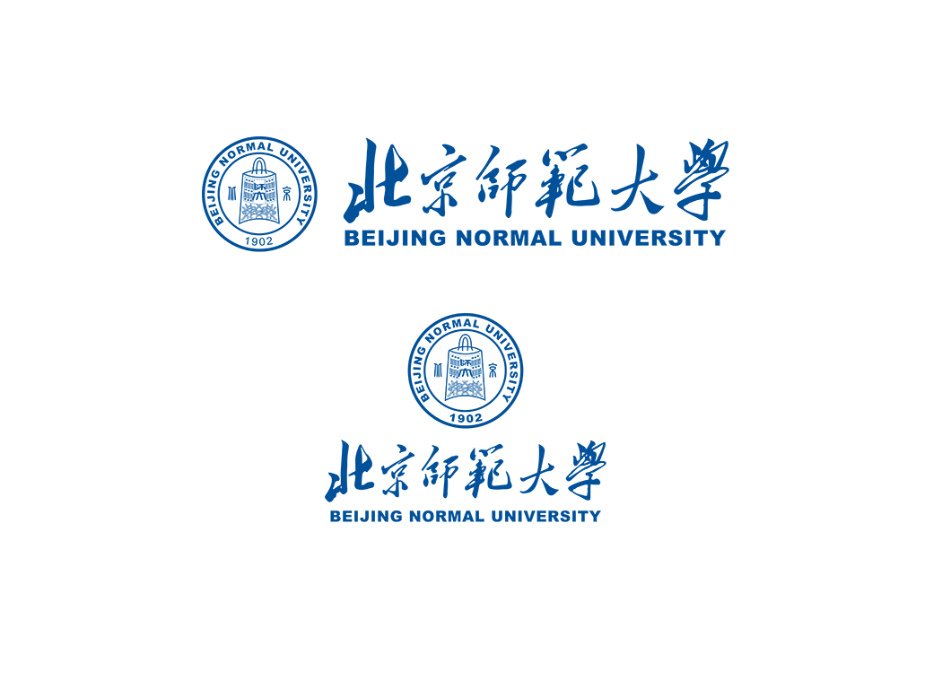 北京师范大学校徽logo免抠PNG(白色版和彩色版)ai,SVG矢量素材