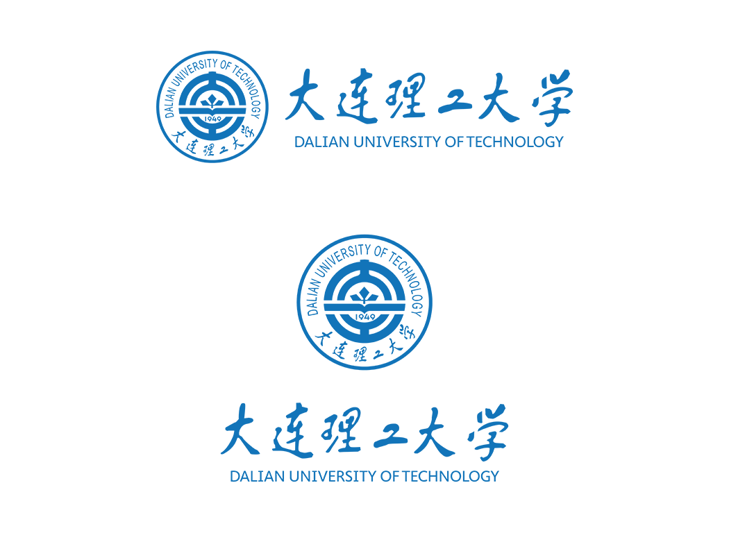 大连理工大学校徽logo免抠PNG(白色版和彩色版)ai,SVG矢量素材