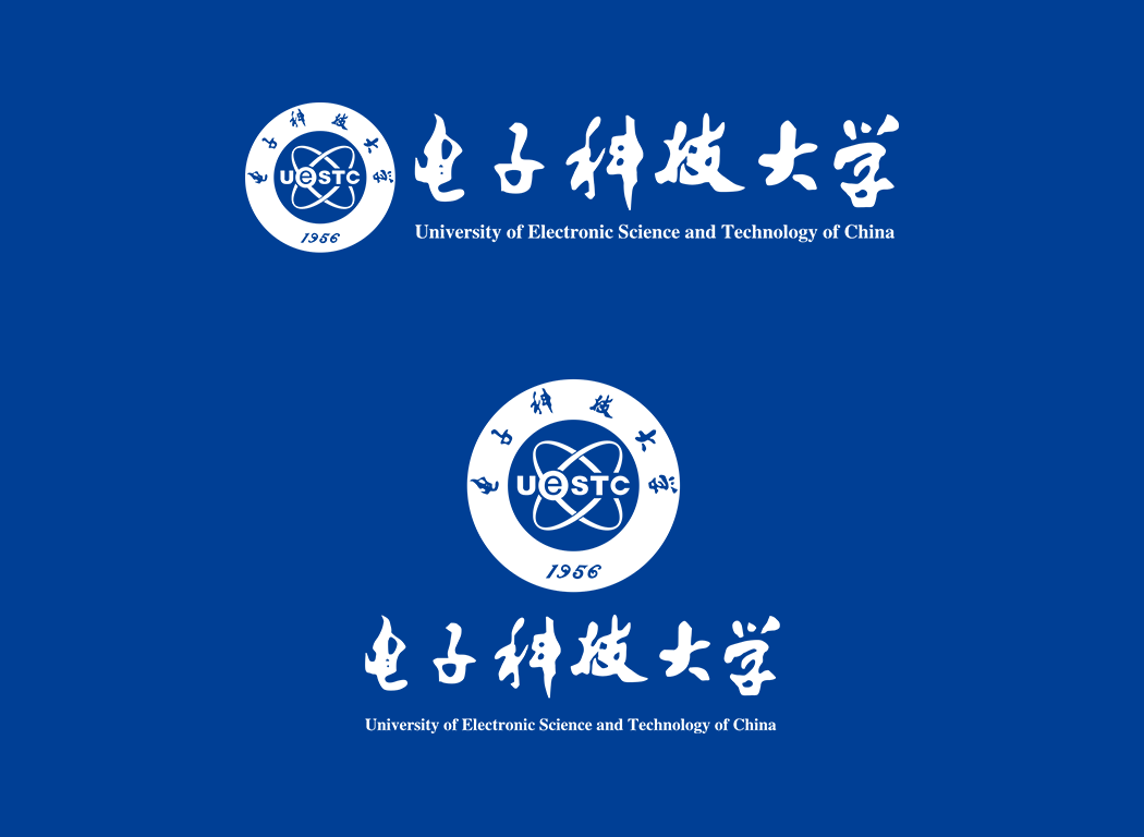 电子科技大学校徽logo免抠PNG(白色版和彩色版)ai,SVG矢量素材