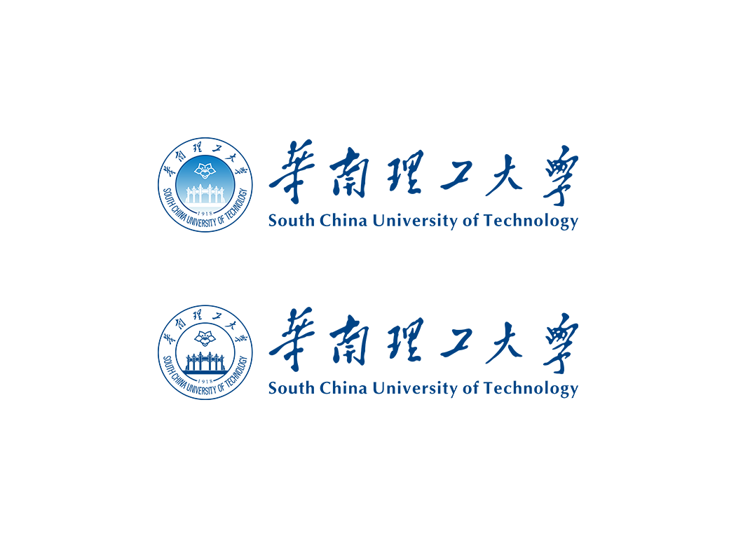 华南理工大学校徽logo免抠PNG(白色版和彩色版)ai,SVG矢量素材