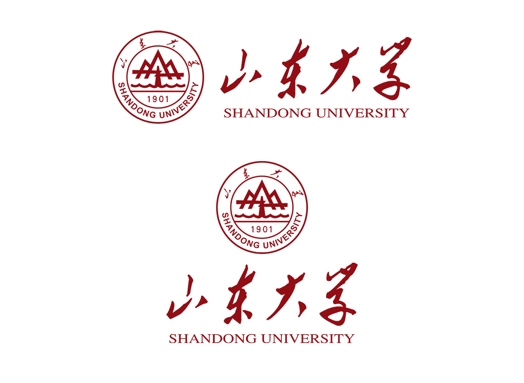 山东大学校徽logo免抠PNG(白色版和彩色版)ai,SVG矢量素材