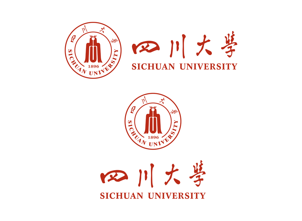 四川大学校徽logo免抠PNG(白色版和彩色版)ai,SVG矢量素材