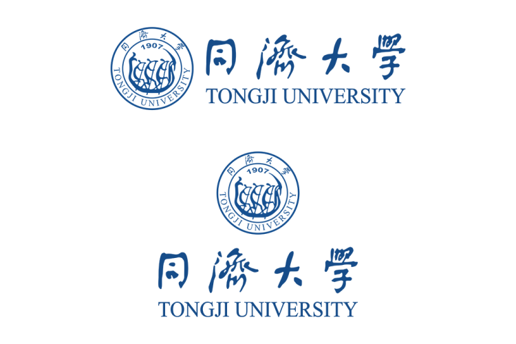 同济大学校徽logo免抠PNG(白色版和彩色版)ai,SVG矢量素材