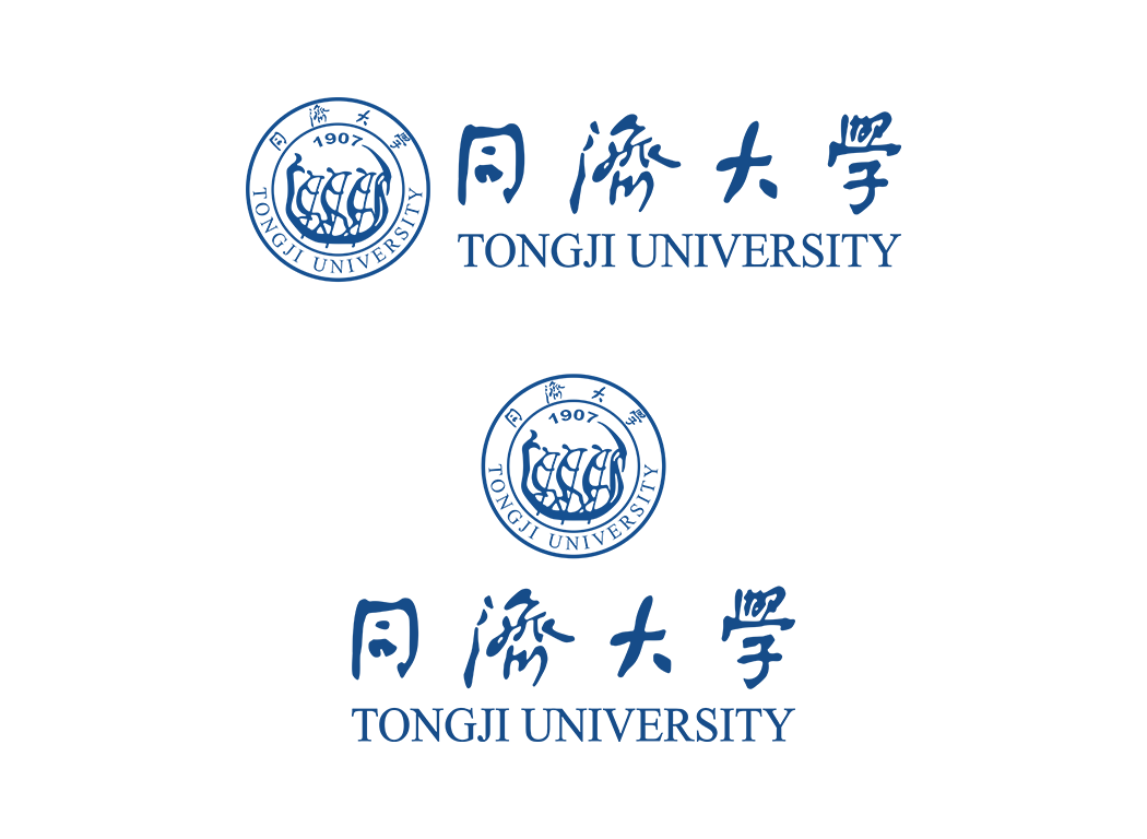 同济大学校徽logo免抠PNG(白色版和彩色版)ai,SVG矢量素材