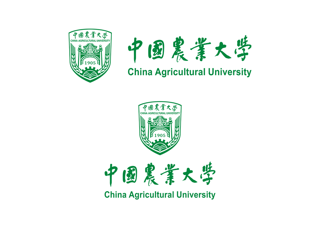 中国农业大学校徽logo免抠PNG(白色版和彩色版)ai,SVG矢量素材