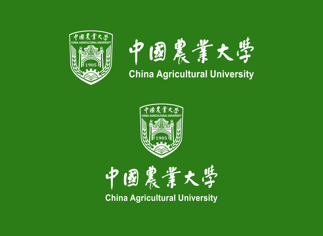 中国农业大学校徽logo免抠PNG(白色版和彩色版)ai,SVG矢量素材