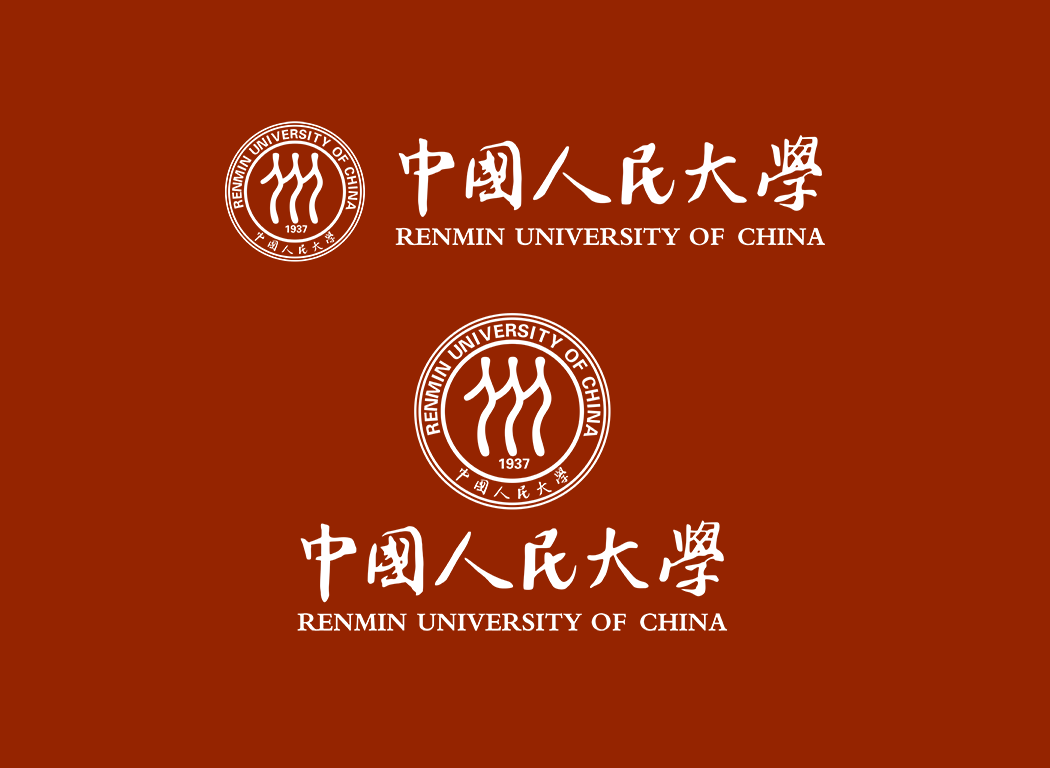 中国人民大学校徽logo免抠PNG(白色版和彩色版)ai,SVG矢量素材
