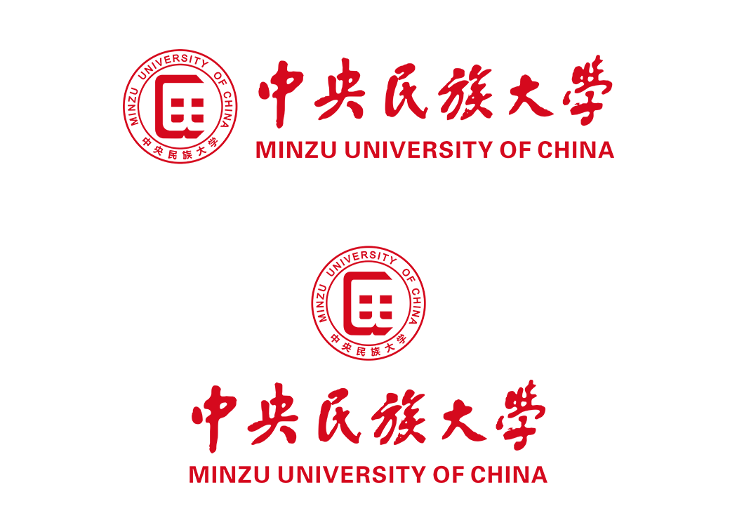 中央民族大学校徽logo免抠PNG(白色版和彩色版)ai,SVG矢量素材