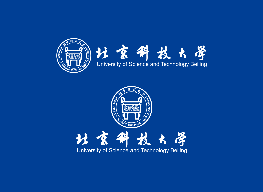 北京科技大学校徽logo免抠PNG(白色版和彩色版)ai,SVG矢量素材
