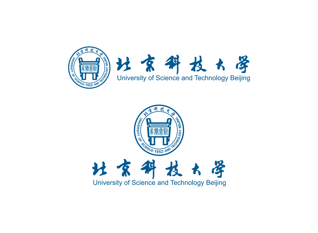 北京科技大学校徽logo免抠PNG(白色版和彩色版)ai,SVG矢量素材