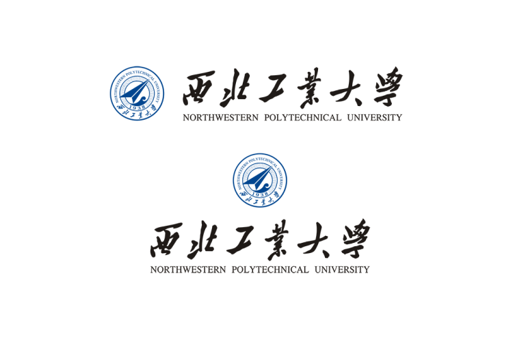 西北工业大学校徽logo免抠PNG(白色版和彩色版)ai,SVG矢量素材