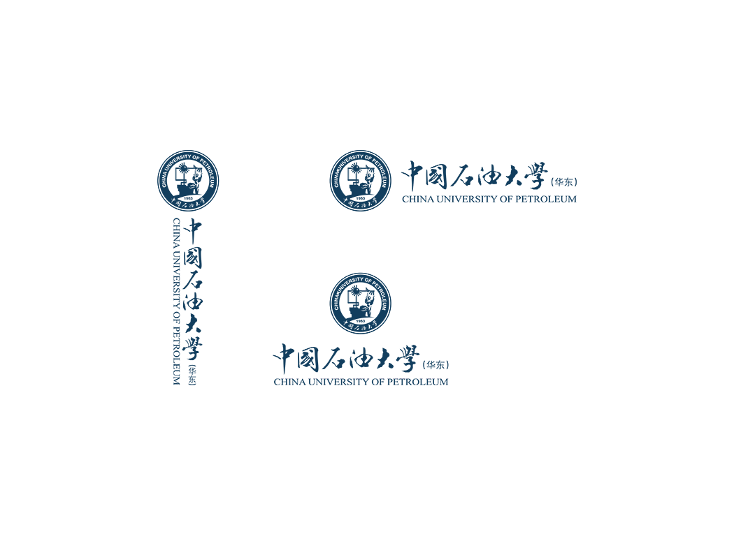中国石油大学(华东)校徽logo免抠PNG(白色版和彩色版)ai,SVG矢量素材