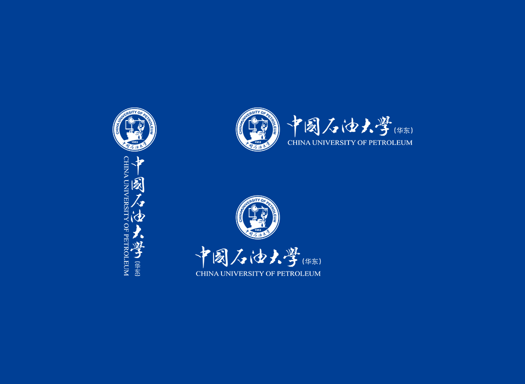 中国石油大学(华东)校徽logo免抠PNG(白色版和彩色版)ai,SVG矢量素材