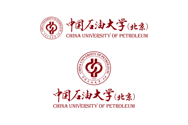中国石油大学(北京)校徽logo免抠PNG(白色版和彩色版)ai,SVG矢量素材
