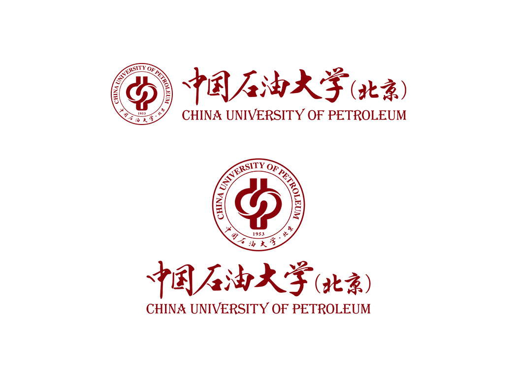 中国石油大学(北京)校徽logo免抠PNG(白色版和彩色版)ai,SVG矢量素材