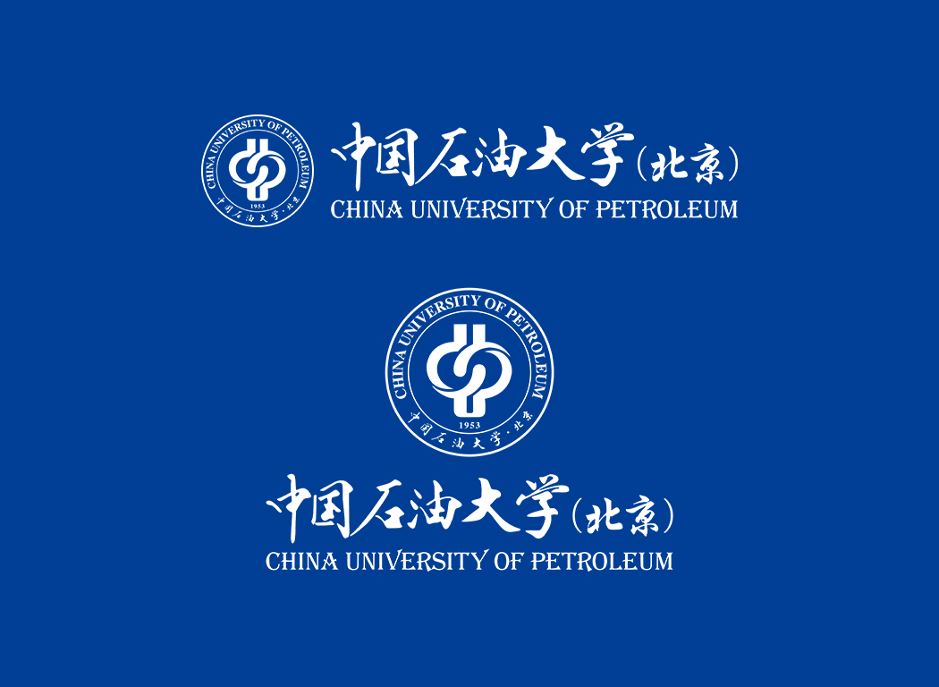 中国石油大学(北京)校徽logo免抠PNG(白色版和彩色版)ai,SVG矢量素材