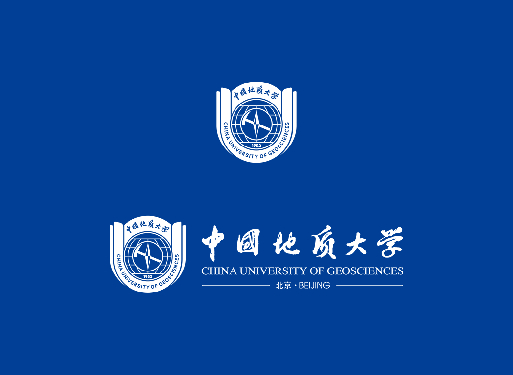 中国地质大学（北京）校徽logo免抠PNG(白色版和彩色版)ai,SVG矢量素材