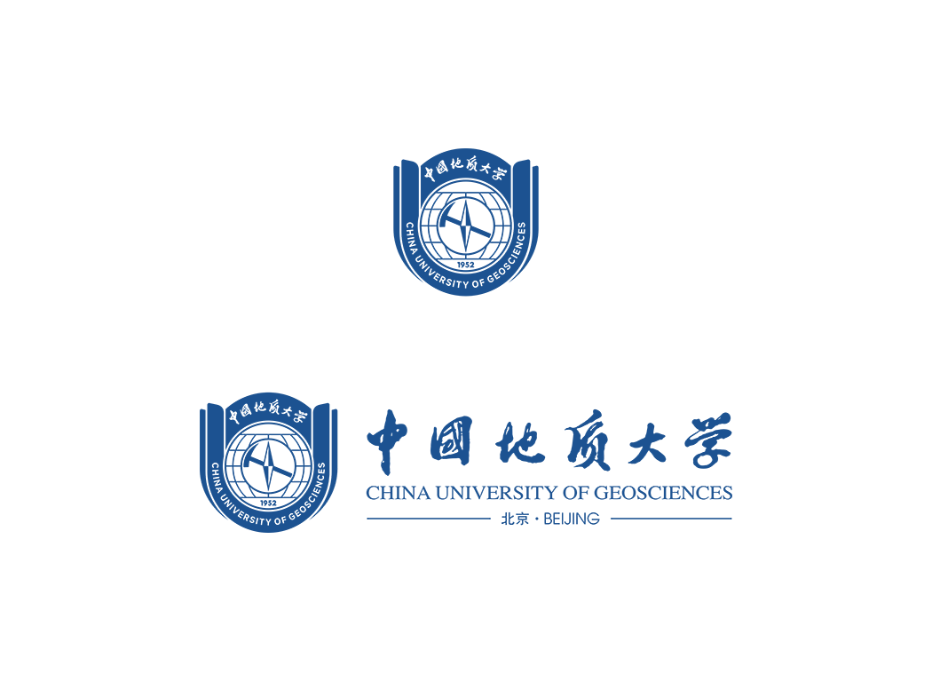 中国地质大学（北京）校徽logo免抠PNG(白色版和彩色版)ai,SVG矢量素材