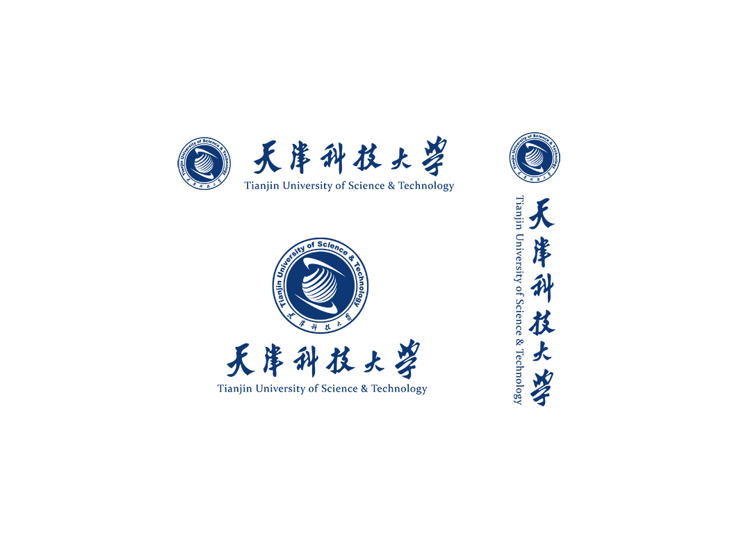 天津科技大学校徽logo免抠PNG(白色版和彩色版)ai,SVG矢量素材