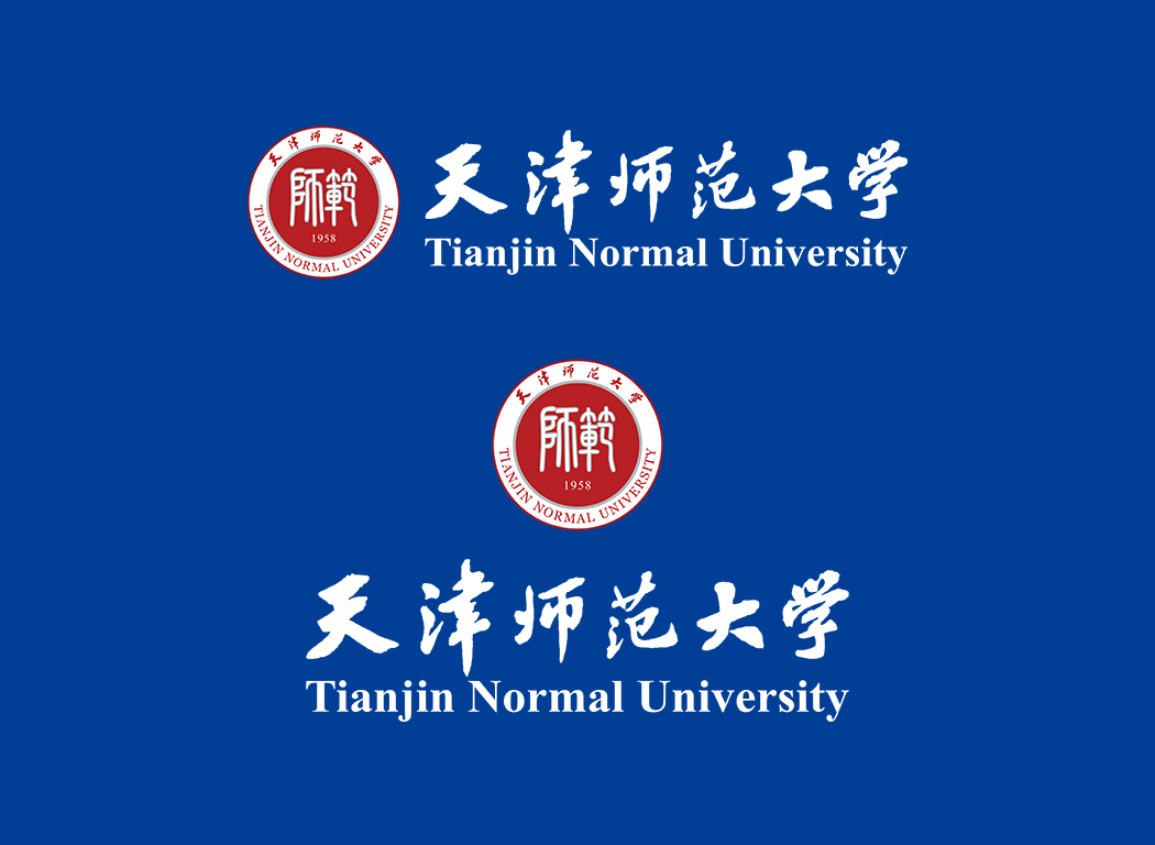 天津师范大学校徽logo免抠PNG(白色版和彩色版)ai,SVG矢量素材