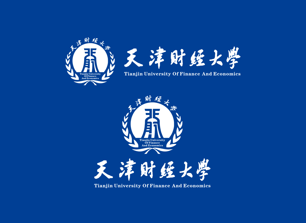 天津财经大学校徽logo免抠PNG(白色版和彩色版)ai,SVG矢量素材