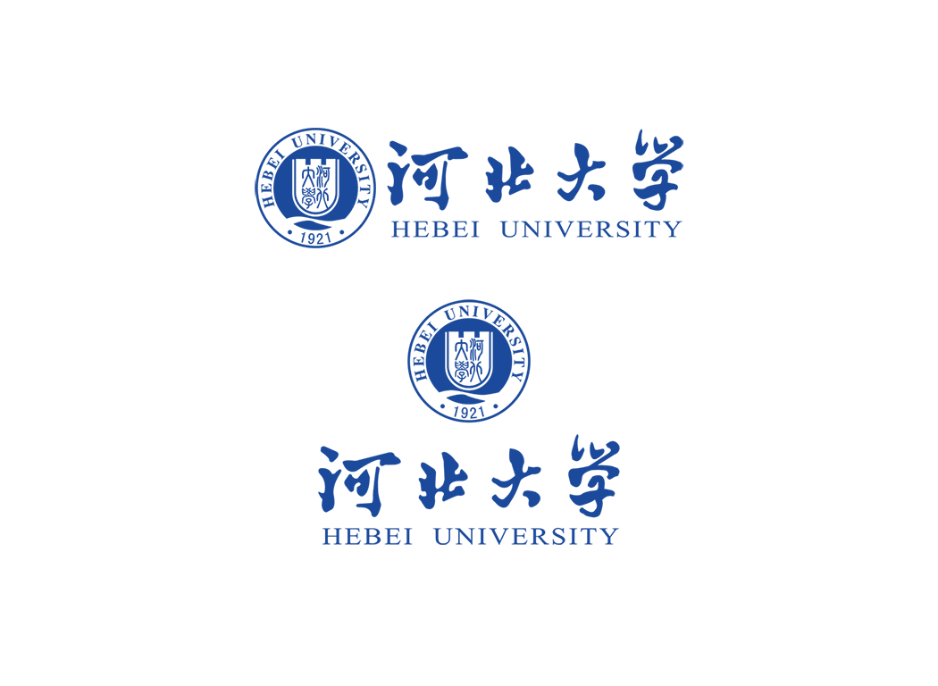 河北大学校徽logo免抠PNG(白色版和彩色版)ai,SVG矢量素材