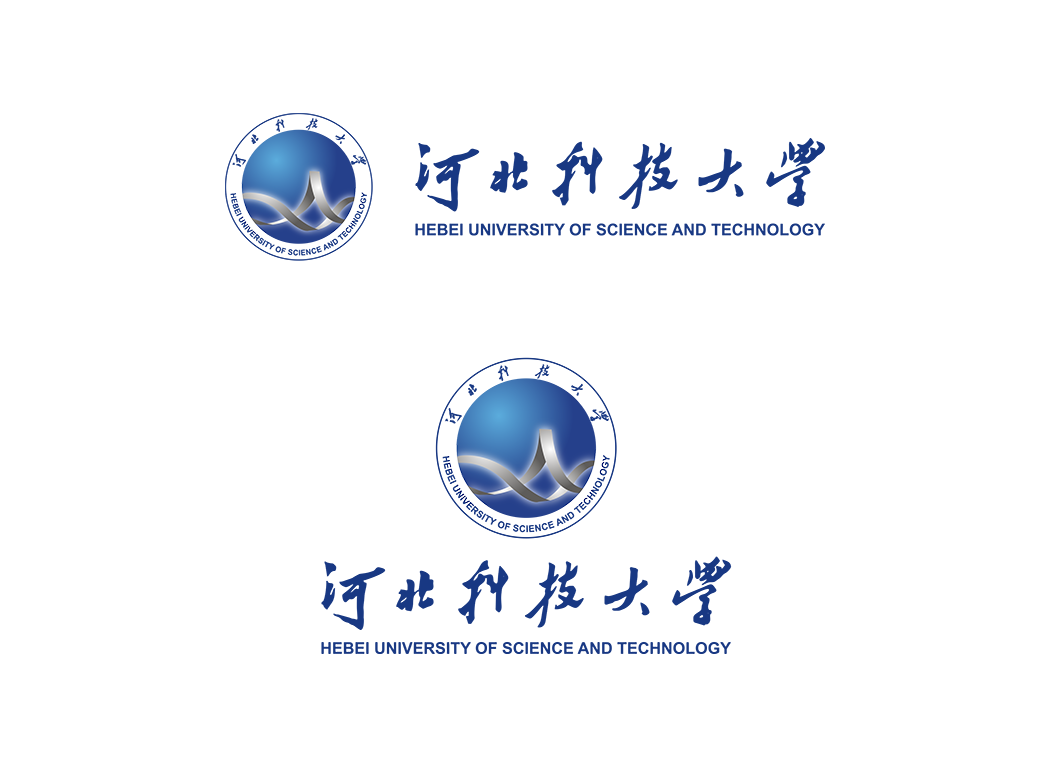 河北科技大学校徽logo免抠PNG(白色版和彩色版)ai矢量素材