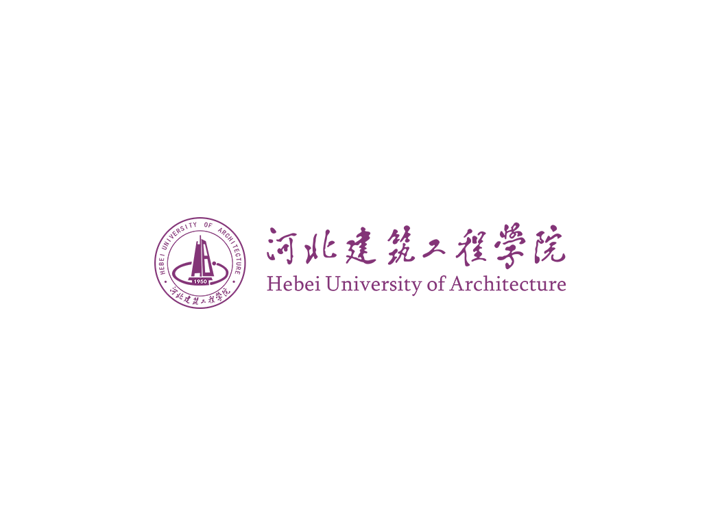 河北建筑工程学院校徽logo免抠PNG(白色版和彩色版)ai矢量素材