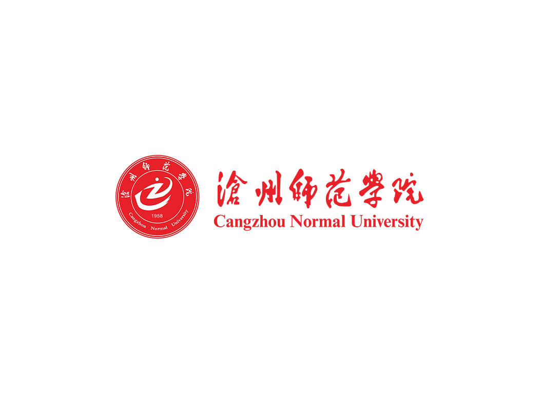 沧州师范学院校徽logo免抠PNG(白色版和彩色版)ai矢量素材