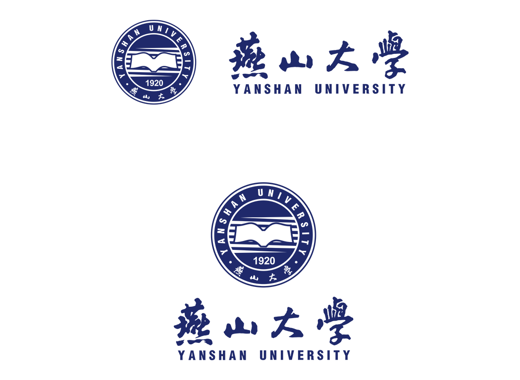 燕山大学校徽logo免抠PNG(白色版和彩色版)ai矢量素材