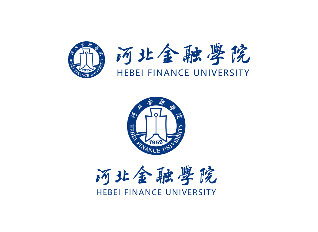 河北金融学院校徽logo免抠PNG(白色版和彩色版)ai矢量素材