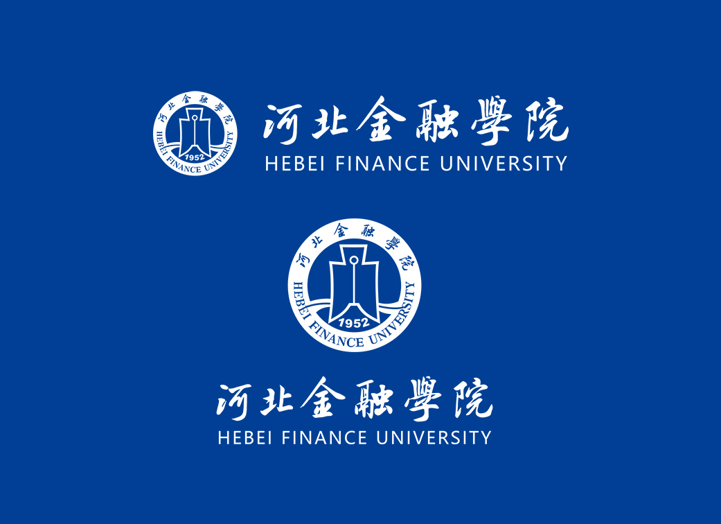 河北金融学院校徽logo免抠PNG(白色版和彩色版)ai矢量素材