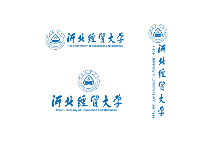河北经贸大学校徽logo免抠PNG(白色版和彩色版)ai矢量素材