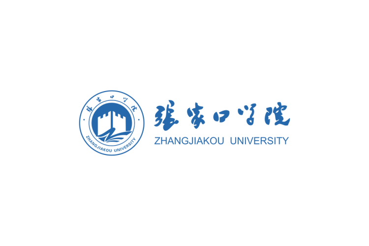 张家口学院校徽logo免抠PNG(白色版和彩色版)ai矢量素材