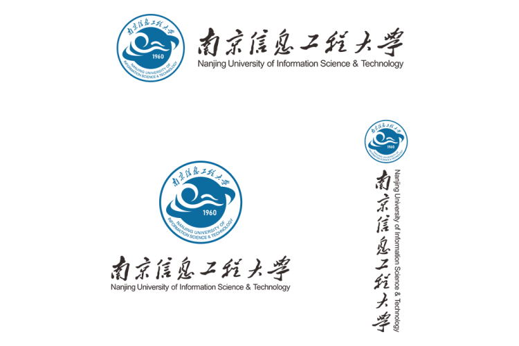 南京信息工程大学校徽logo免抠PNG(白色版和彩色版)ai矢量素材