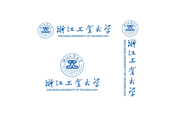 浙江工业大学校徽logo免抠PNG(白色版和彩色版)ai矢量素材