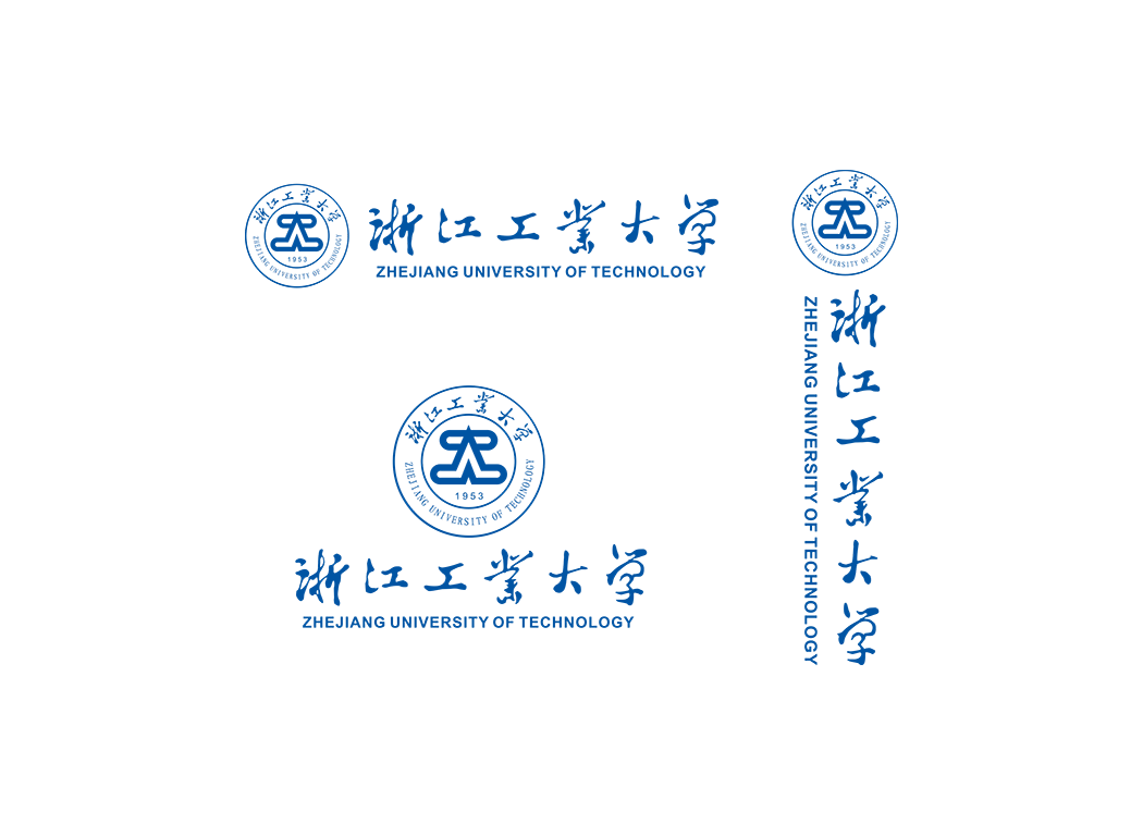 浙江工业大学校徽logo免抠PNG(白色版和彩色版)ai矢量素材