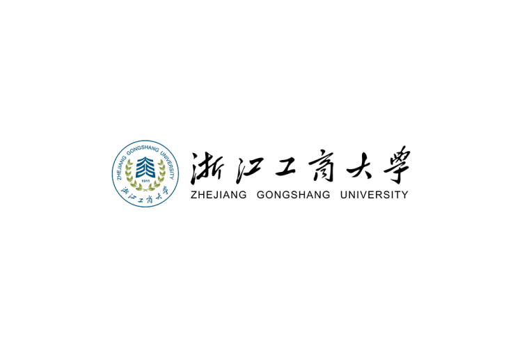 浙江工商大学校徽logo免抠PNG(白色版和彩色版)ai矢量素材