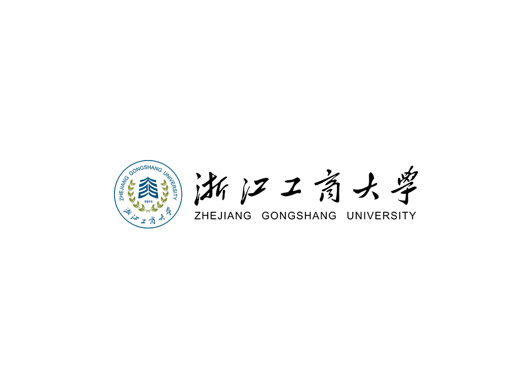 浙江工商大学校徽logo免抠PNG(白色版和彩色版)ai矢量素材