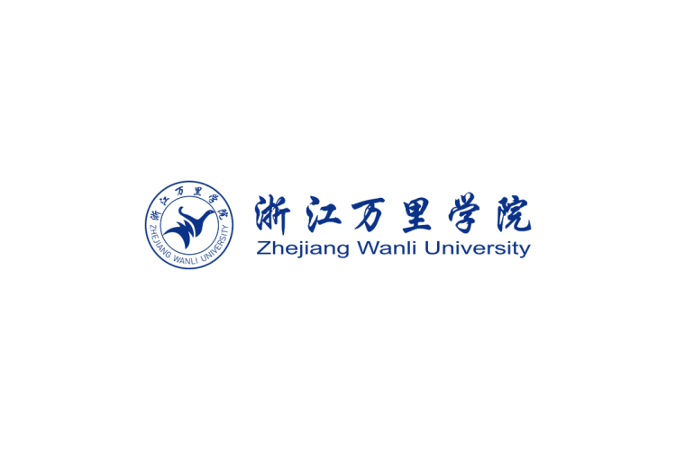 浙江万里学院校徽logo免抠PNG(白色版和彩色版)ai矢量素材