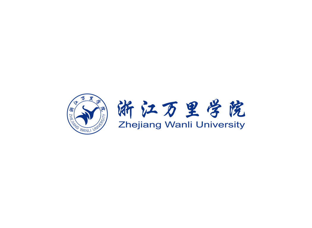 浙江万里学院校徽logo免抠PNG(白色版和彩色版)ai矢量素材