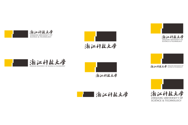 浙江科技大学校徽logo免抠PNG(白色版和彩色版)ai矢量素材