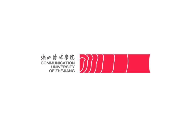 浙江传媒学院校徽logo免抠PNG(白色版和彩色版)ai矢量素材